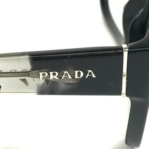 Prada Eyeglasses Black Tortoise Rectangular NEW - Picture 5 of 13